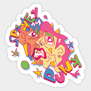 spikey punk Sticker